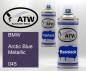 Preview: BMW, Arctic Blue Metallic, 045: 400ml Sprühdose + 400ml Klarlack - Set, von ATW Autoteile West.